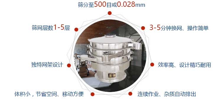 中藥粉振動篩粉機(jī)特點